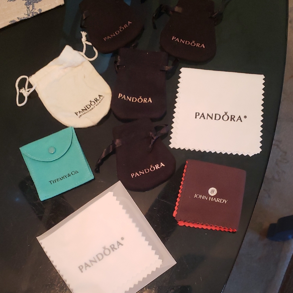 Pandora Jewelry Pouches in Black and White